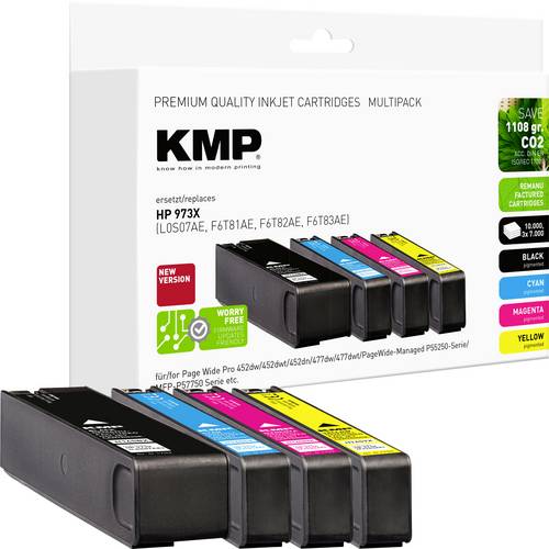 KMP Druckerpatrone ersetzt HP HP 973X Kompatibel Kombi-Pack Schwarz, Cyan, Magenta, Gelb H165VX 1752,4005