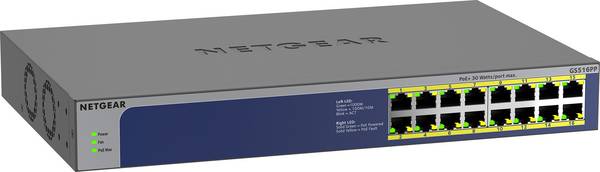 NETGEAR GS516PP-100EUS GS516PP Netzwerk Switch 10 / 100 / 1000 MBit/s PoE-Funktion