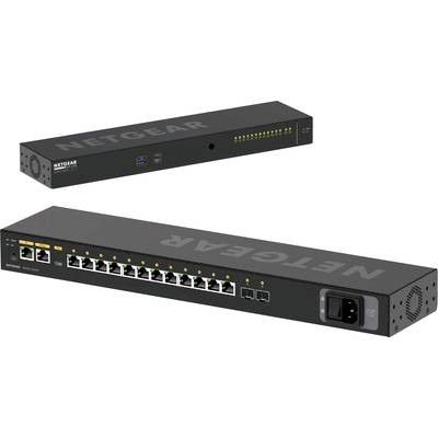 Netzwerk-Switch mit 12 Ethernet-Ports und LED-Anzeigen für Verbindung und Aktivität. Geeignet für Rack-Montage in IT-Umgebungen.