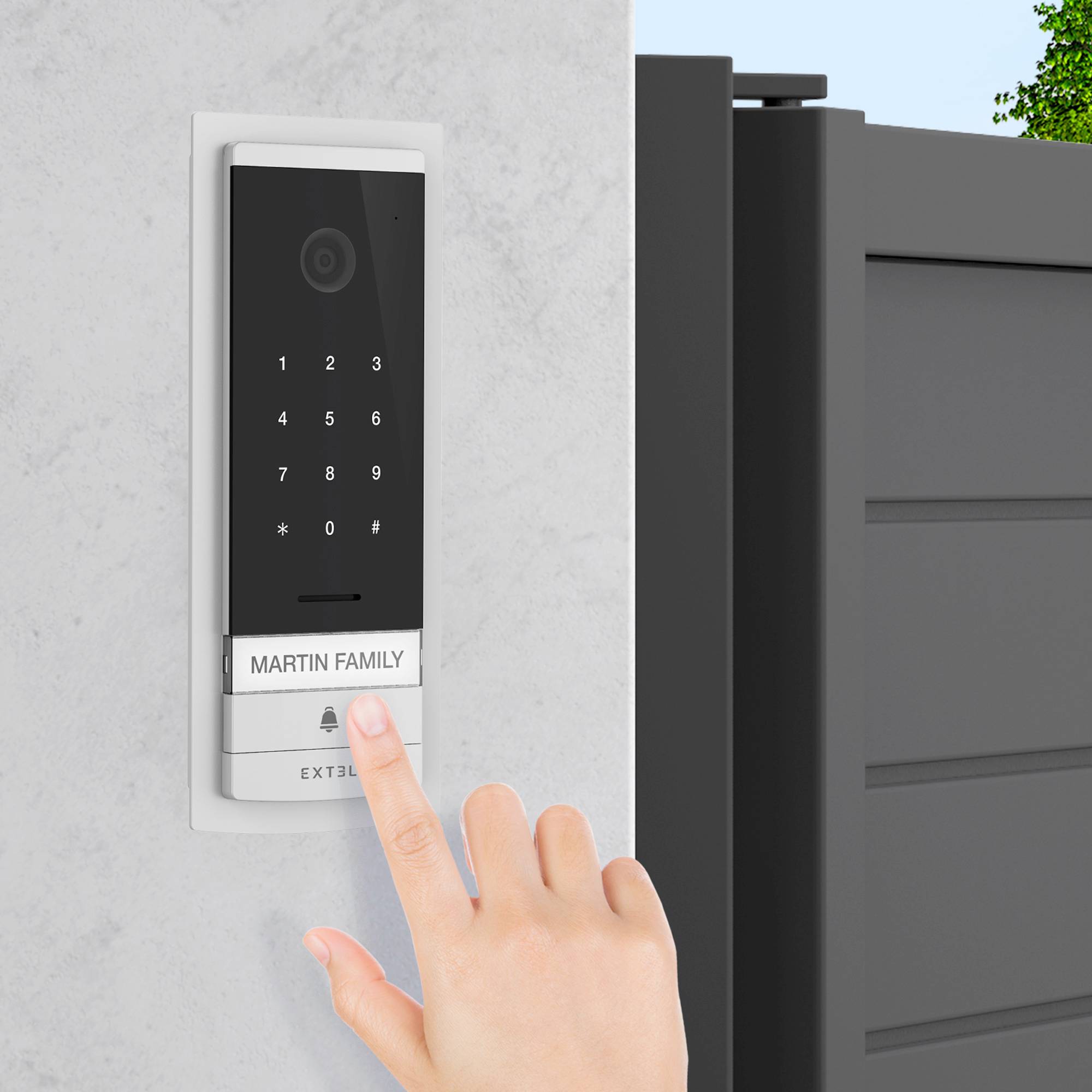 Extel CODE Connect Video-Türsprechanlage WLAN Komplett-Set Schwarz, Glas-2