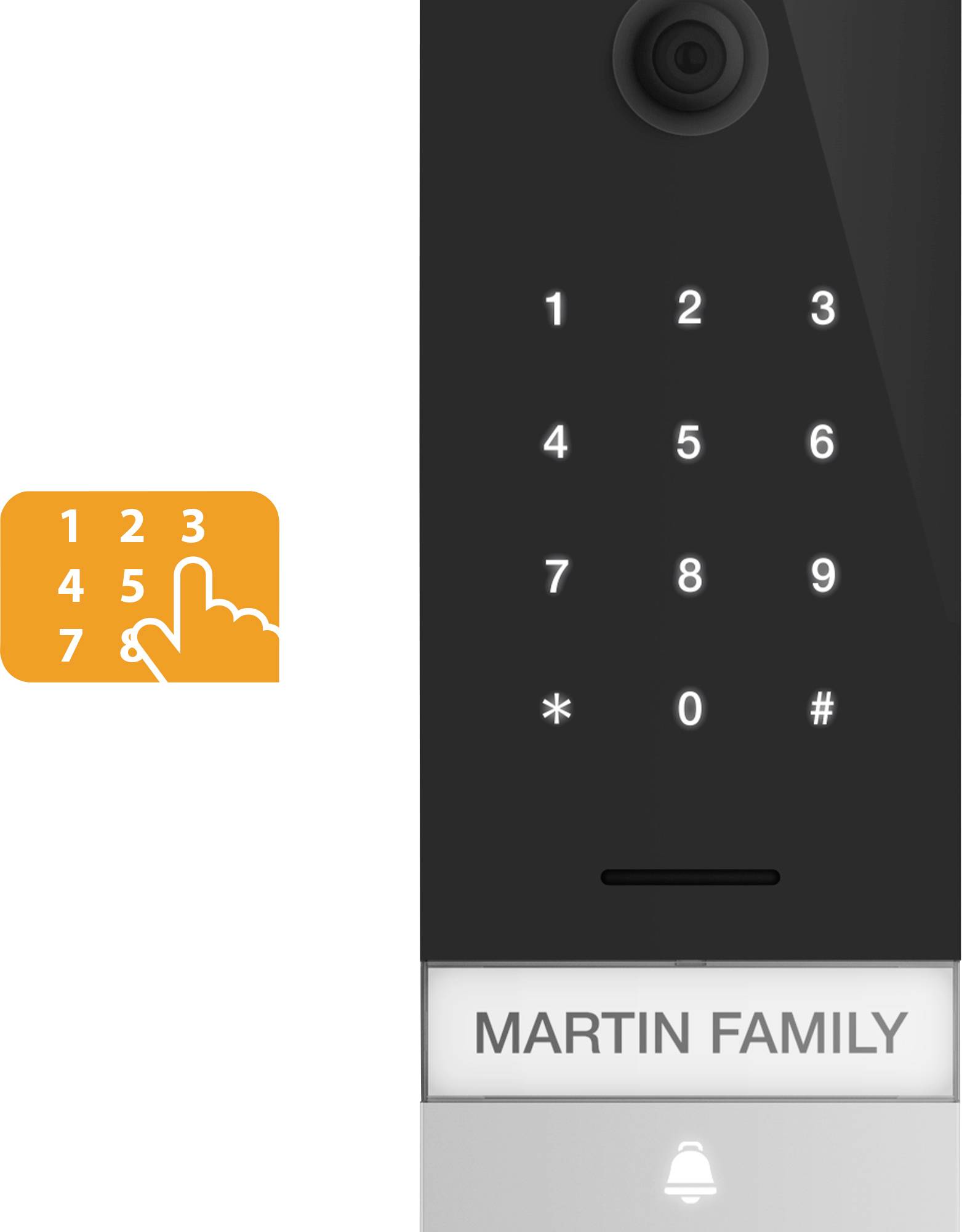 Extel CODE Connect Video-Türsprechanlage WLAN Komplett-Set Schwarz, Glas-9