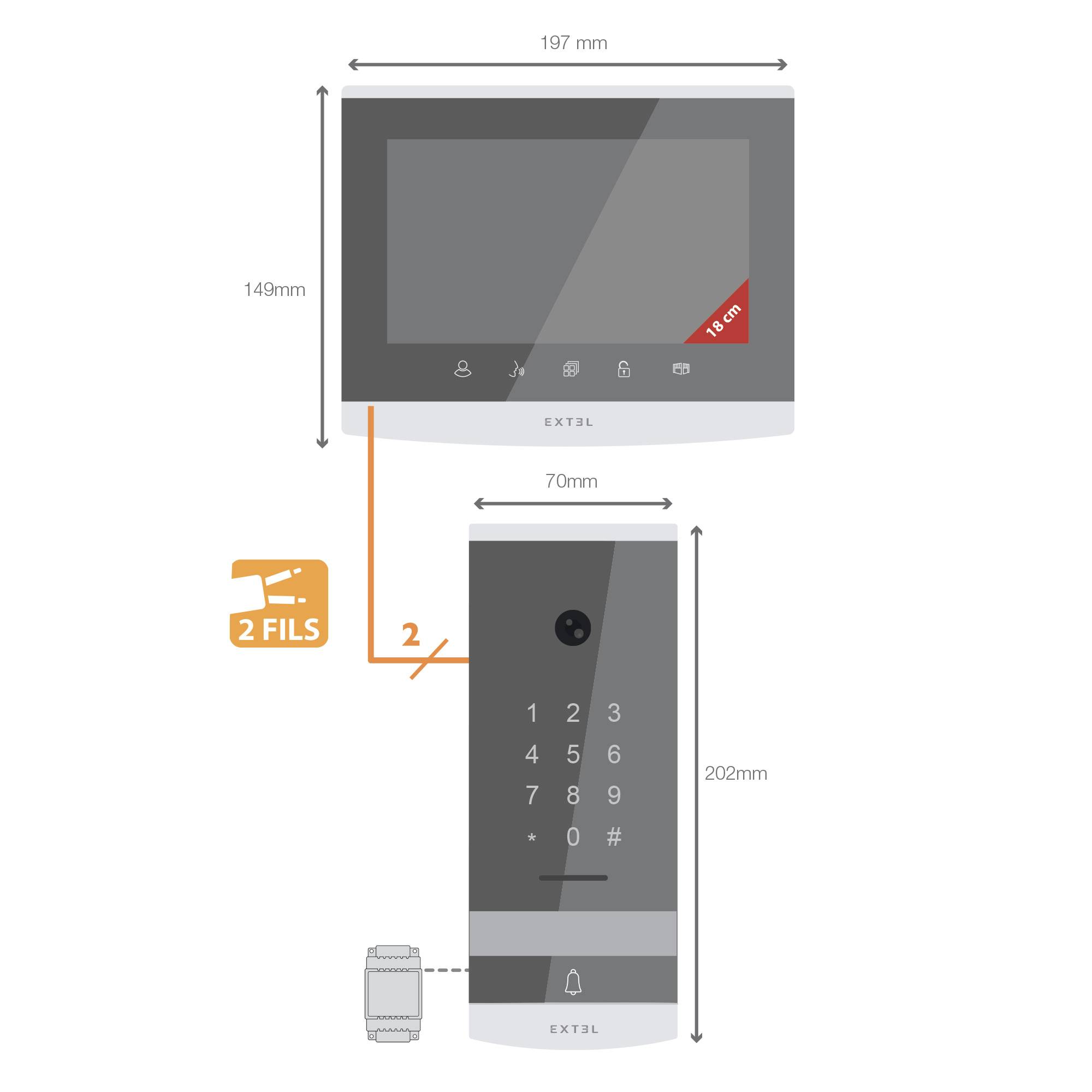 Extel CODE Connect Video-Türsprechanlage WLAN Komplett-Set Schwarz, Glas-17