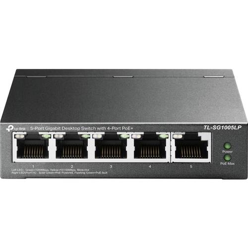 Thumbnail - TP-LINK TL-SG1005LP - V1 Netzwerk Switch 5 Port 10 / 100 / 1000 MBit/s PoE-Funktion