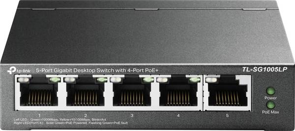 TP-LINK TL-SG1005LP TL-SG1005LP - V1 Netzwerk Switch 5 Port 10 / 100 / 1000 MBit/s PoE-Funktion