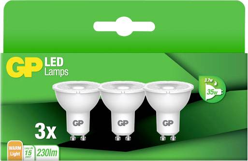 GP BATTERIES GPREFGU10STD427C3 LED EEK F (A - G) GU10 Reflektor 3.7 W Warmweiß (Ø x L) 50 mm x