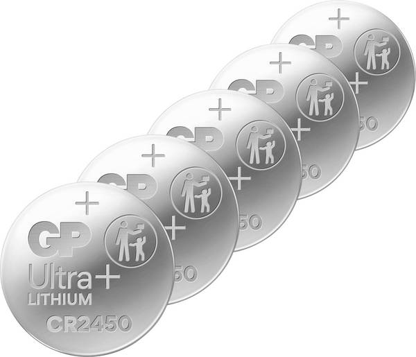 GP Knopfzelle CR2450 3 V 5 St.  Lithium GPCR2450STD954C5