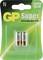 'GP Super Alkaline Battery' Verpackung mit zwei AAA-Batterien auf grünem Hintergrund, oben rechts das Label 'Super Value'.