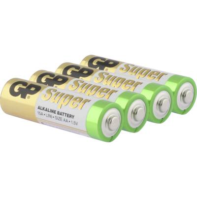 GP Batteries GP15A / LR06 Mignon (AA)-Batterie Alkali-Mangan  1.5 V 4 St.