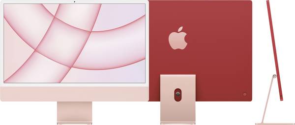 Apple iMac 24 Retina 4.5K (2021)  61 cm (24 Zoll) Rose 8 GB RAM 256 GB SSD 8-Core CPU M1 7-Core GPU MJVA3D/A