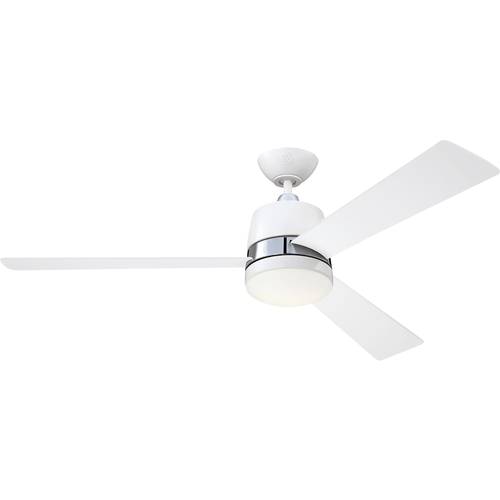 Westinghouse Tristan Deckenventilator 49 W (Ø x H) 132 cm x 36.6 cm Weiß/Edelstahl Winterbetrieb, mit Beleuchtung, mit F...