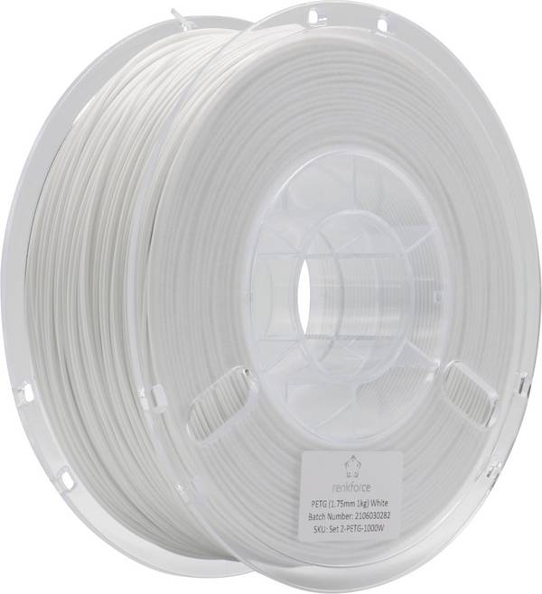 Renkforce RF-4738594  Filament PETG  1.75 mm 1000 g Weiß  1 St.