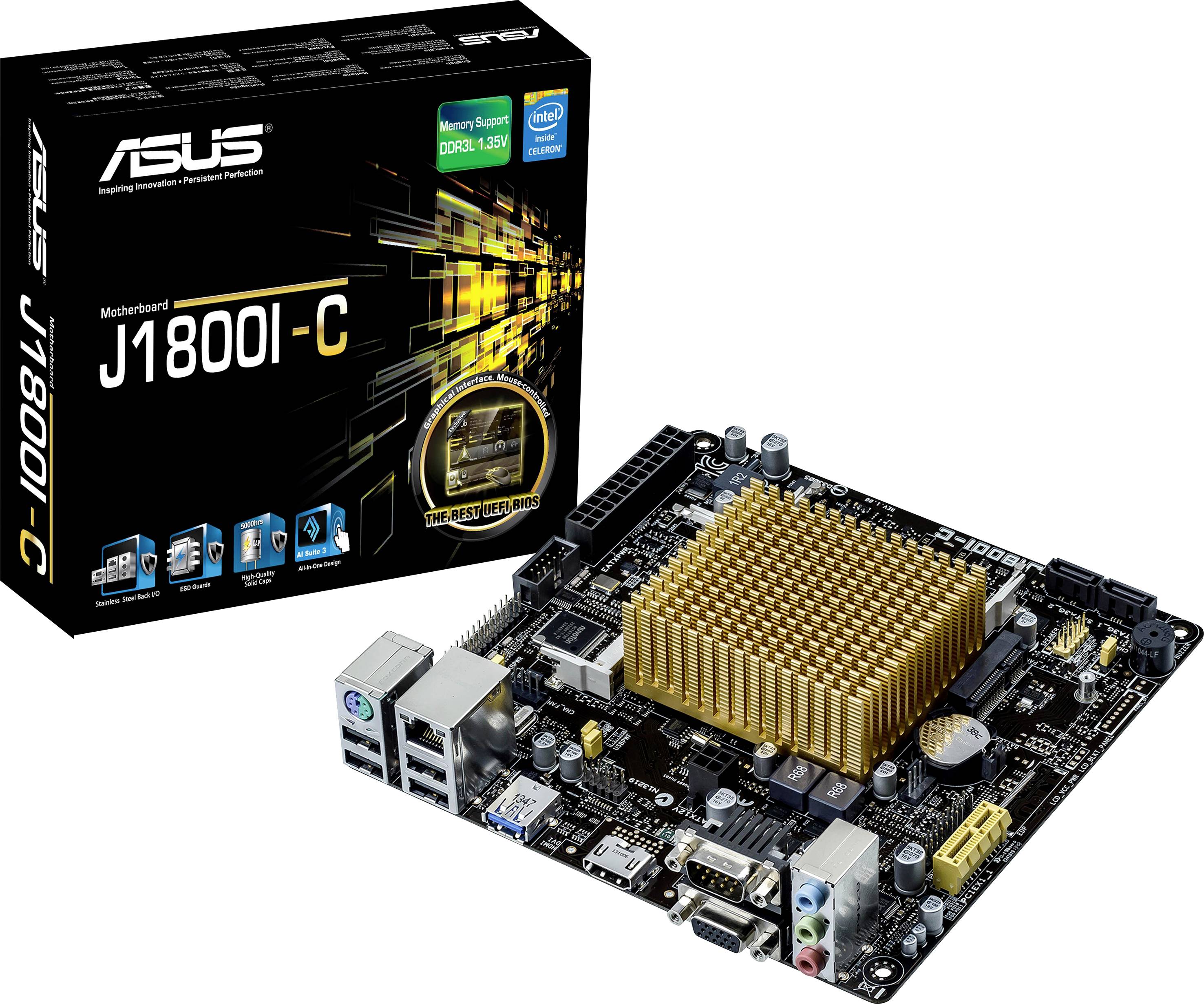 ASUS J1800I-C, Intel, BGA 1170, Intel® Celeron®, J1800, DDR3L-SDRAM, 8 GB