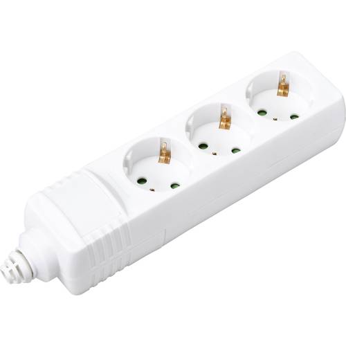 Sygonix BT-2372208 Steckdosenleiste 3fach Weiß 1 St.