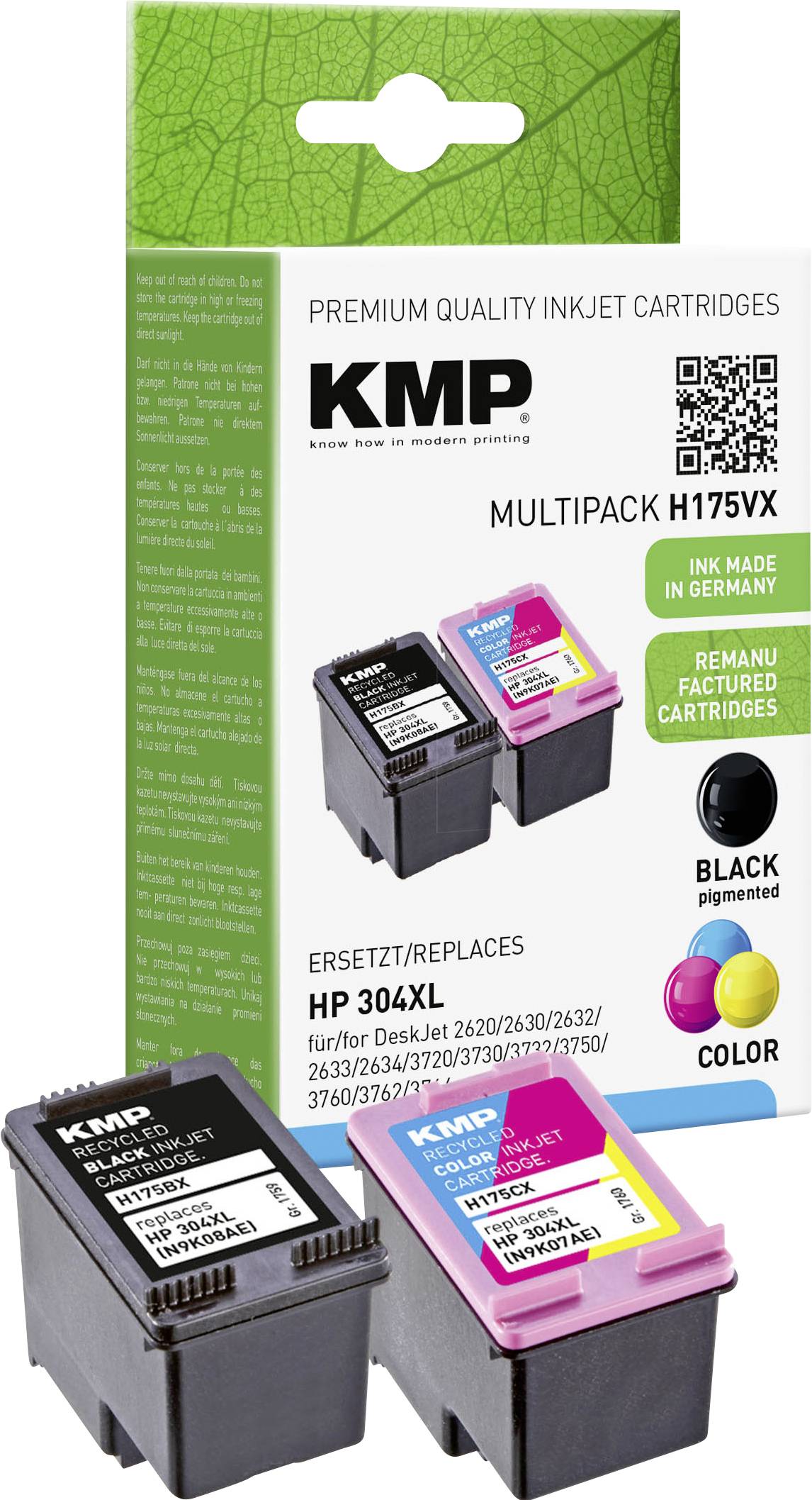 KMP Tintenpatrone ersetzt HP 304XL (N9K08AE, N9K07AE)