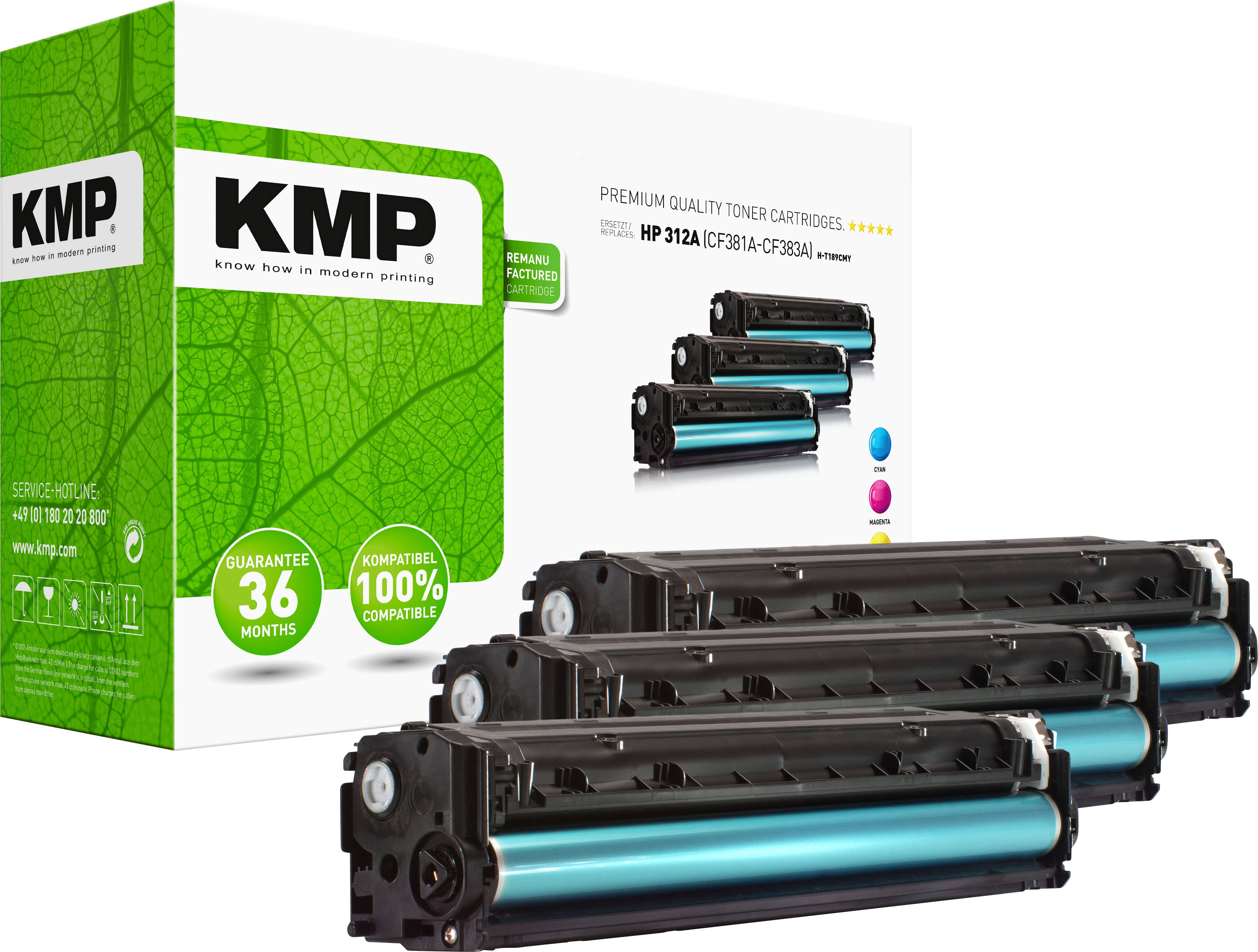 KMP Tonerkartusche ersetzt HP 312A (CF381A, CF383A, CF382A)