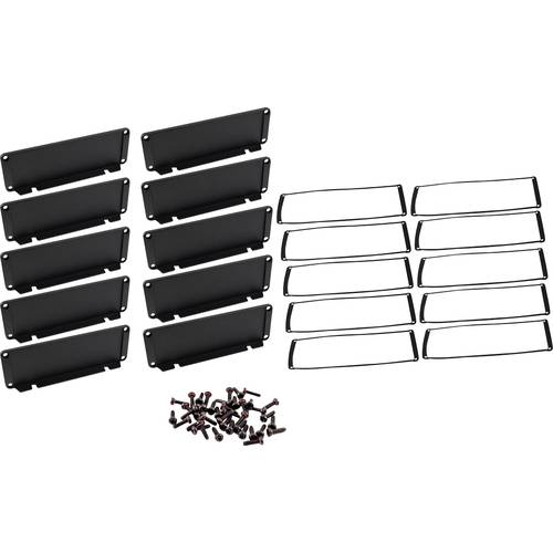 Hammond Electronics Endplatte Aluminium Schwarz (L x B x H) 16 x 168.50 x 56.90 mm 10 St.