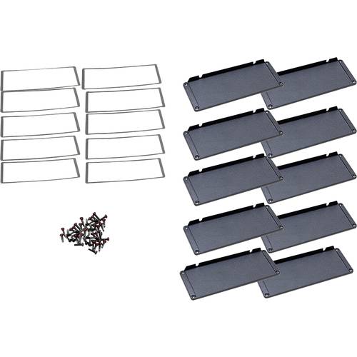 Hammond Electronics Endplatte Aluminium Schwarz (L x B x H) 16 x 194 x 72 mm 10 St.