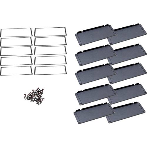 Hammond Electronics Endplatte Aluminium Schwarz (L x B x H) 16 x 194 x 72 mm 10 St.