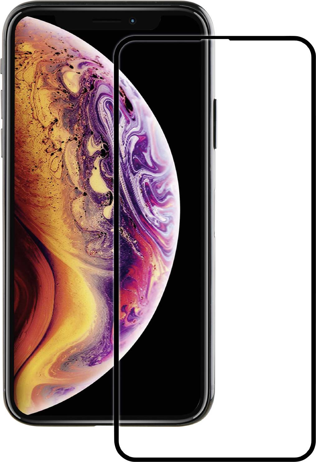 TECCUS FSTGTIPHX/XS Displayschutzglas Passend für Handy-Modell: iPhone X, iPhone XS 2 St.