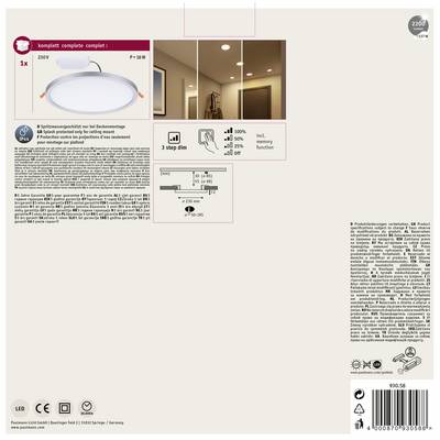'LED Deckenleuchte 9,5W, 2200lm, 2800K, 3-stufig dimmbar, energiesparend, warmweißes Licht. Ideal für Wohnräume und Flure.'