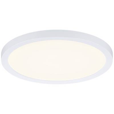 Runde, weiße LED-Deckenleuchte mit diffuser Lichtabstrahlung, passend für moderne Innenräume.