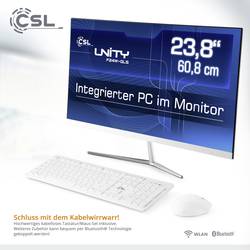 CSL Computer Unity F24W-GLS 60.5 cm (23.8 Zoll) All-in-One PC Intel® Celeron® N4120 16 GB 512 GB SSD Intel UHD Graphics 600 Windows® 10 Pro Weiß