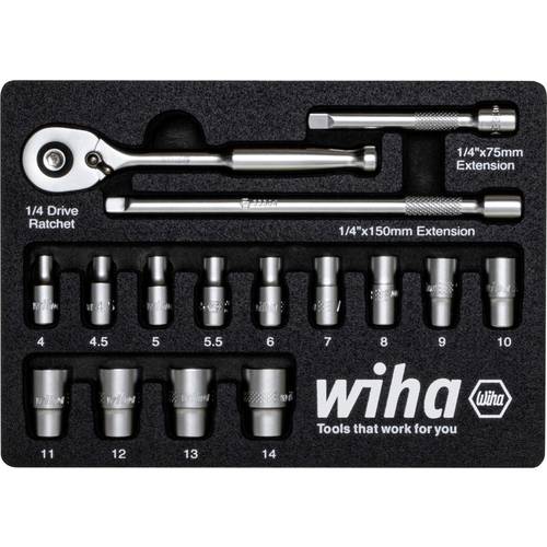 Thumbnail - Wiha 44683 Steckschlüsseleinsatz-Set 1/4 197 mm