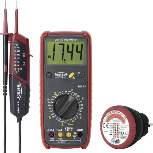 Testboy Azubi-Aktion Hand-Multimeter digital inkl. Spannungsprüfer CAT III 600 V