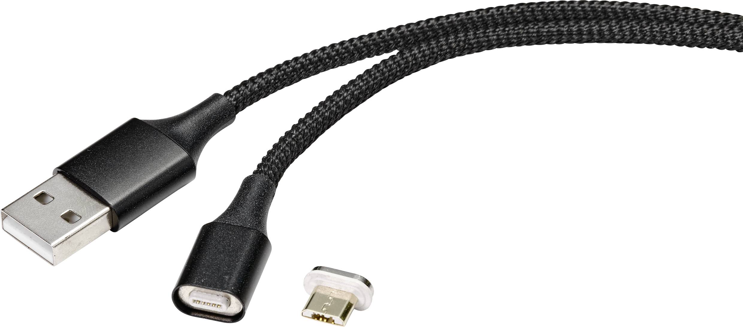 CONRAD Renkforce RF-4746074 USB Kabel 1 m USB 2.0 USB A Micro-USB B Schwarz (RF-4746074)