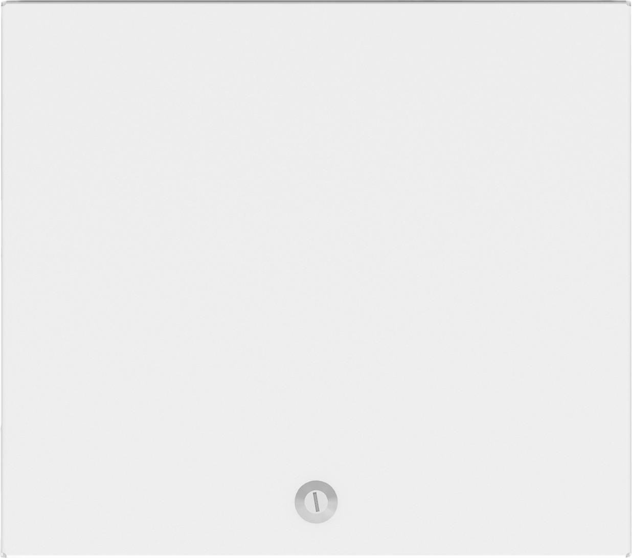 Weiße rechteckige Fläche mit kleinem, kreisförmigem Detail unten in der Mitte.