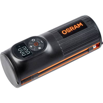Tragbare elektrische Luftpumpe von OSRAM mit digitaler Anzeige und Bedienelementen.
