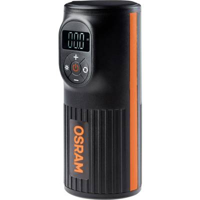 Schwarzes und orangefarbenes tragbares Gerät von OSRAM mit digitaler Anzeige und Tasten zur Steuerung.