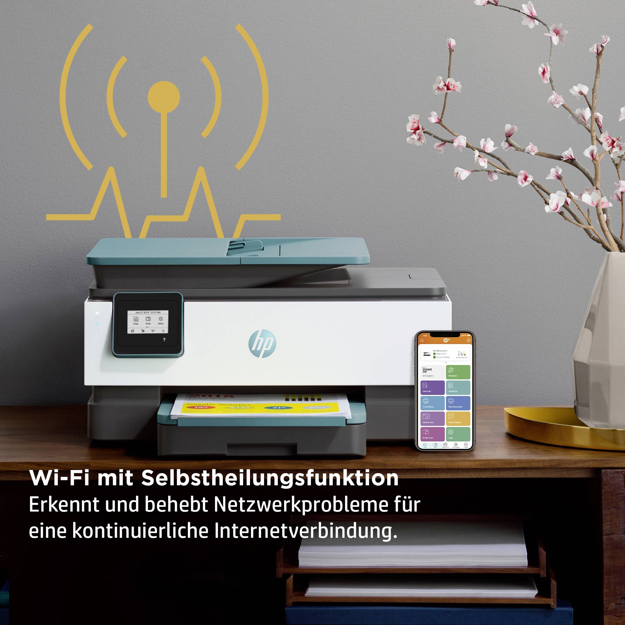 HP Officejet 8015e All-in-One - Multifunktionsdrucker - Farbe - Tintenstrahl - A4 (210 x 297 mm)-9