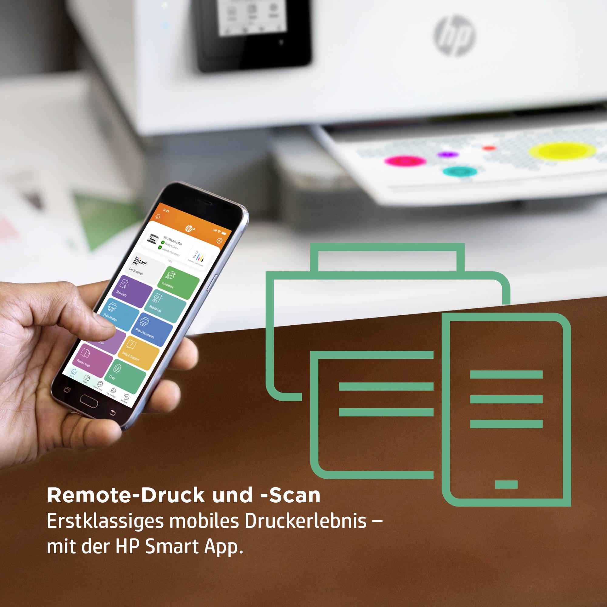 HP OfficeJet Pro 8012 e Multifunktionsdrucker Tintenstrahl Farbe A4 Drucker, Scanner, Kopierer HP Instant Ink, Duplex, W-7
