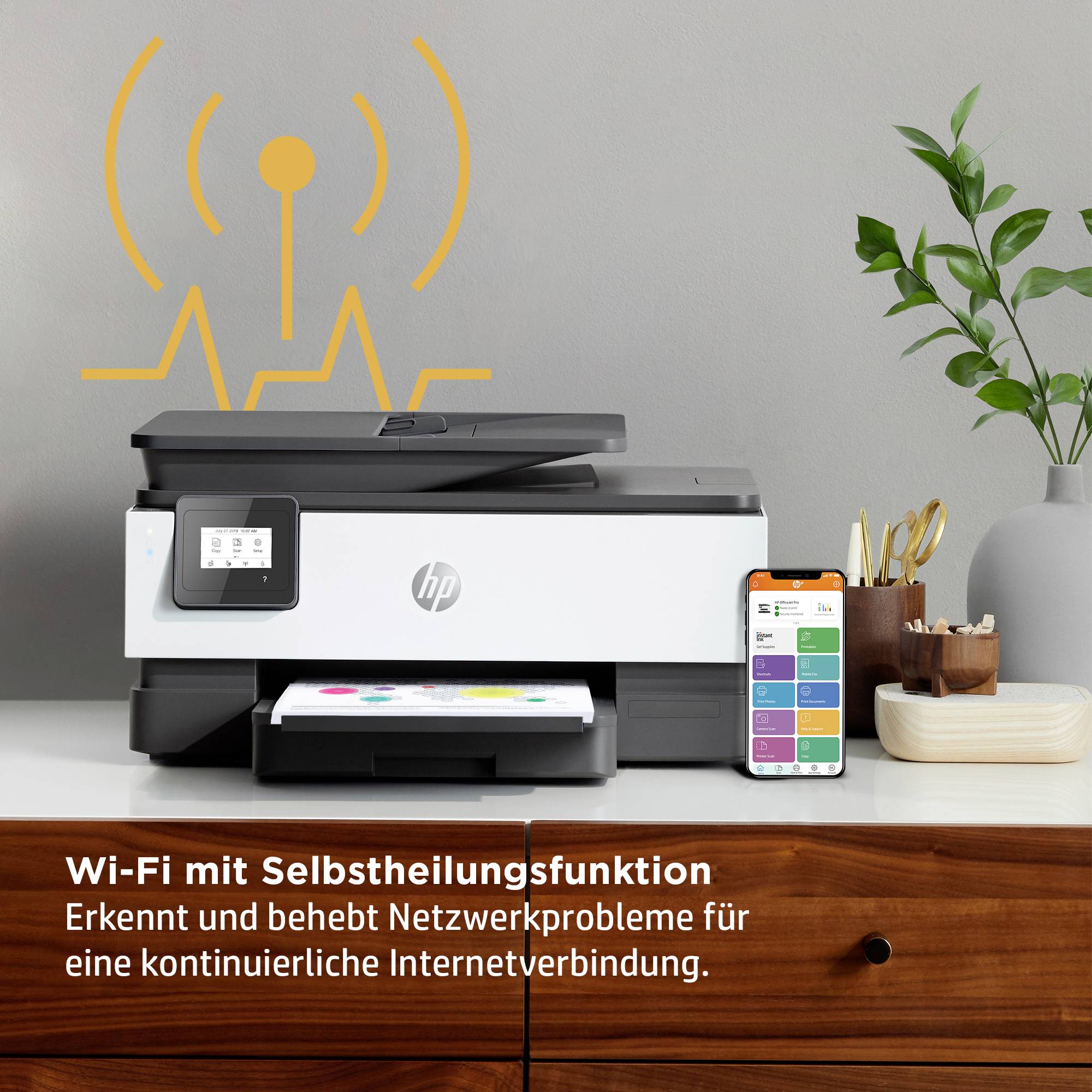 HP OfficeJet Pro 8012 e Multifunktionsdrucker Tintenstrahl Farbe A4 Drucker, Scanner, Kopierer HP Instant Ink, Duplex, W-8