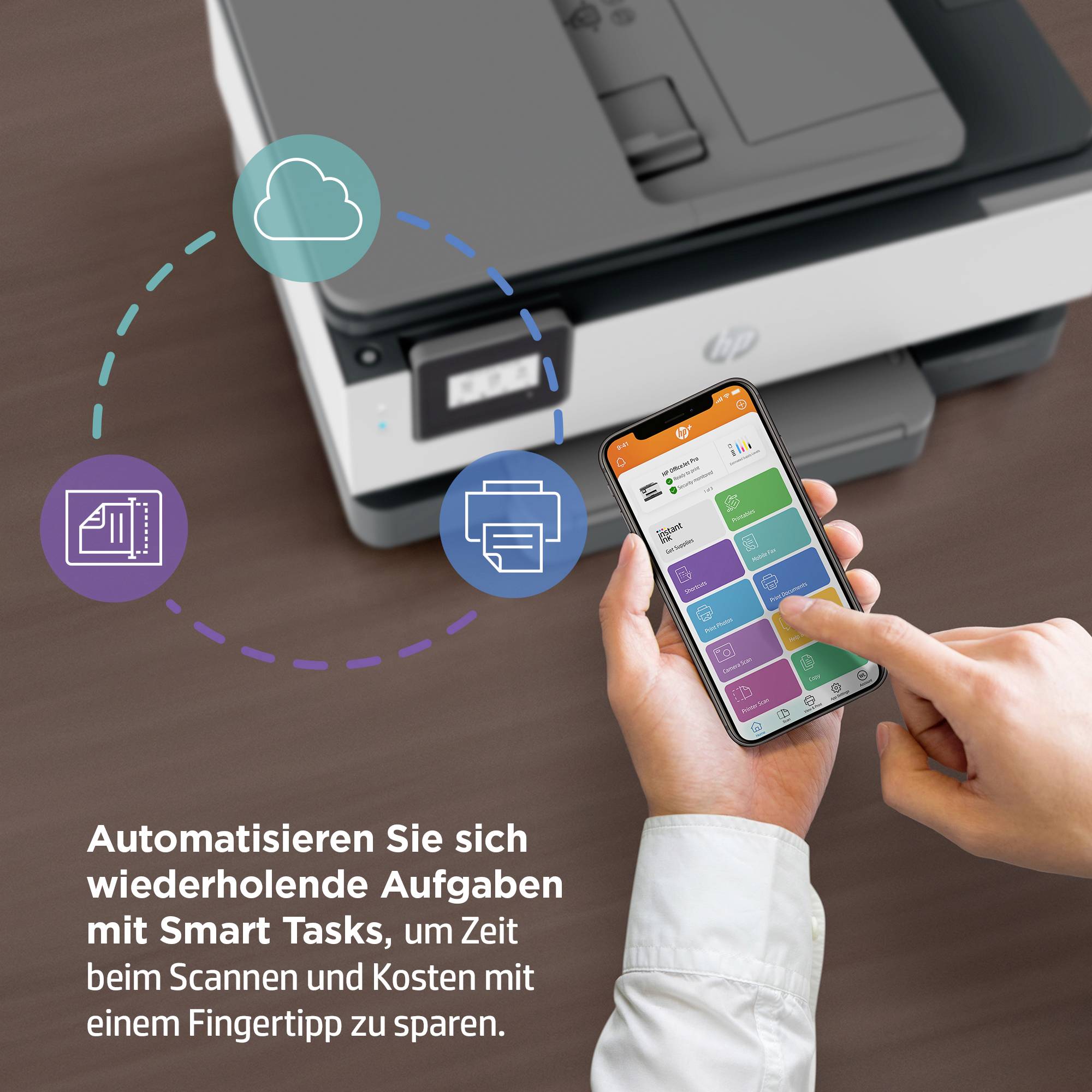 HP OfficeJet Pro 8012 e Multifunktionsdrucker Tintenstrahl Farbe A4 Drucker, Scanner, Kopierer HP Instant Ink, Duplex, W-9