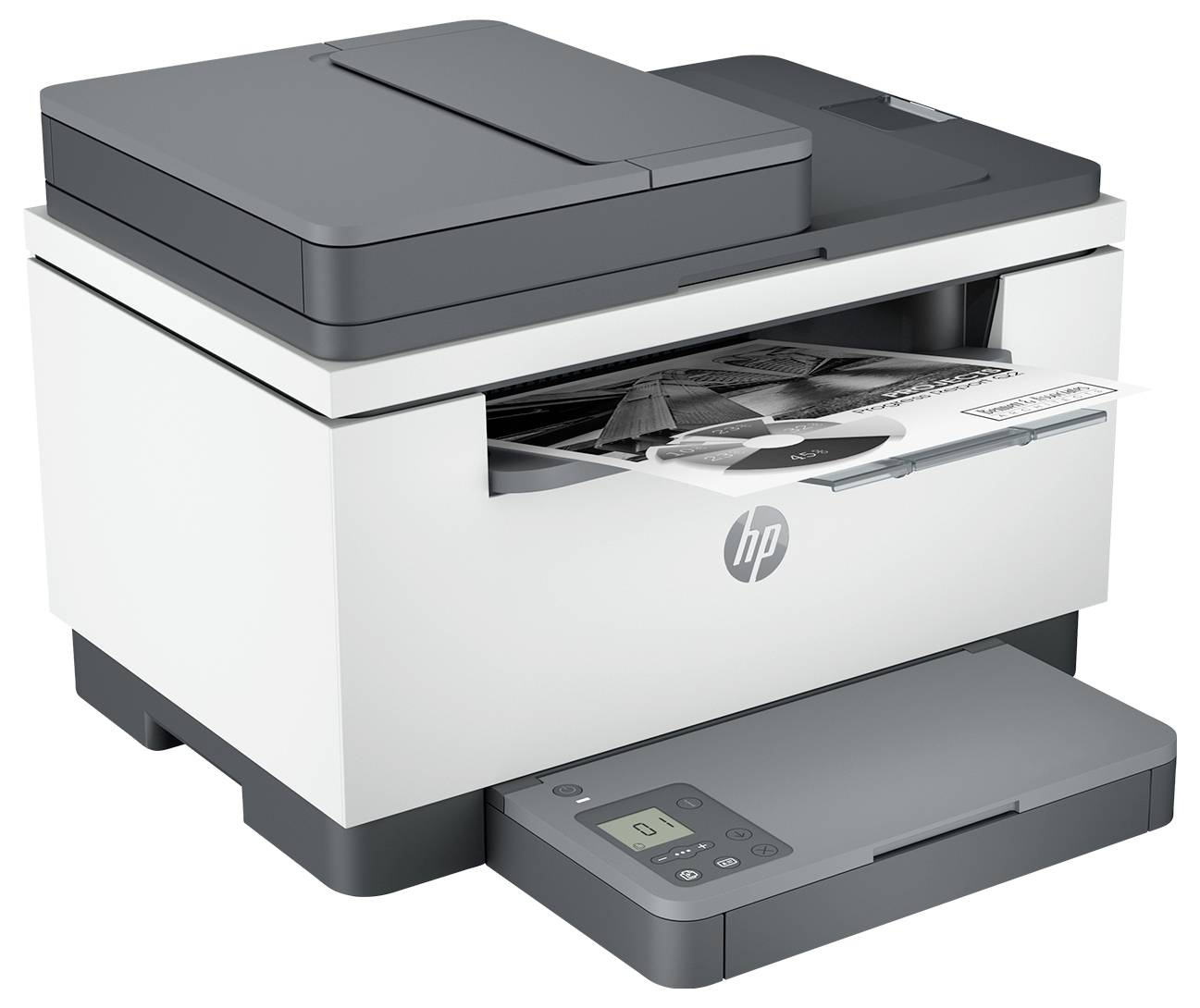 Ein moderner Drucker mit Papiervorlage in der Ausgabe.