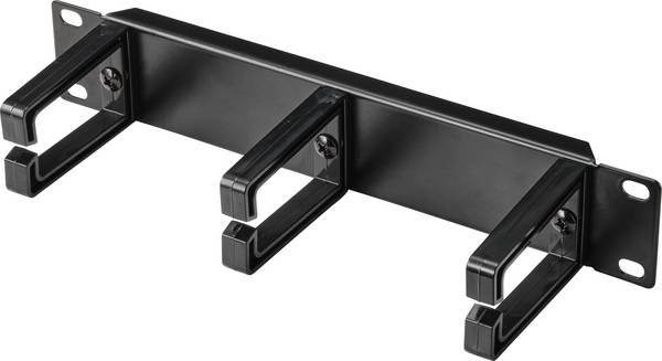 Renkforce RF-4746652 10 Zoll Kabelhalter  Festeinbau Geeignet für Schranktiefe: ab 300 mm Schwarz