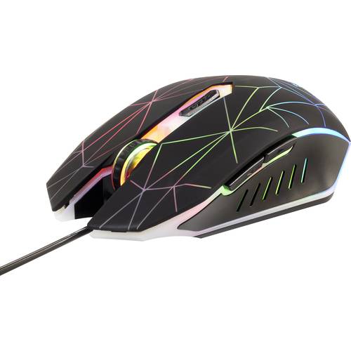 Renkforce RF-GM-120 Gaming-Maus USB Optisch Schwarz 6 Tasten 3600 dpi Beleuchtet