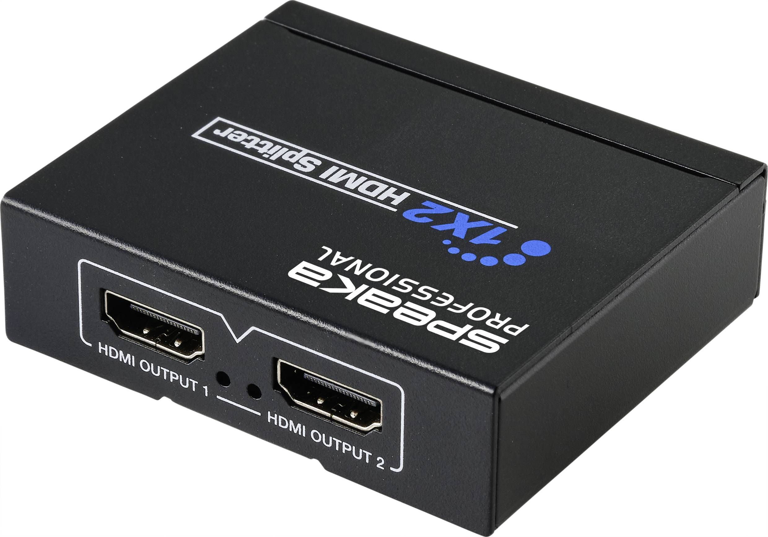 CONRAD SpeaKa Professional SP-HDS-110 1+2 Port HDMI-Splitter 3840 x 2160 Pixel Schwarz