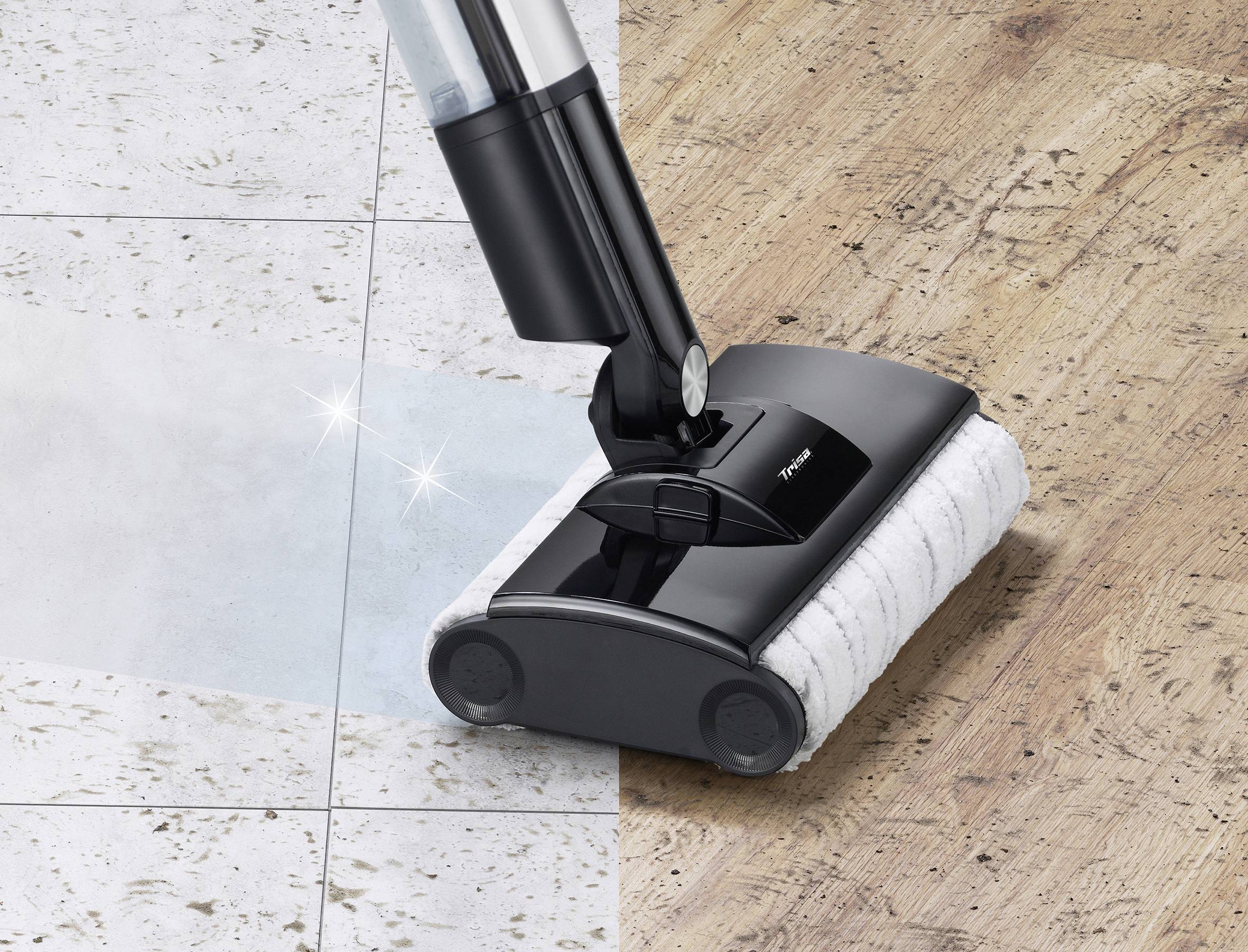 Trisa Wet Clean Comf. T9746, Beutellos, Schwarz, Silber, 0,4 l, Trocken&Nass, Zyklonal, 75 dB-1