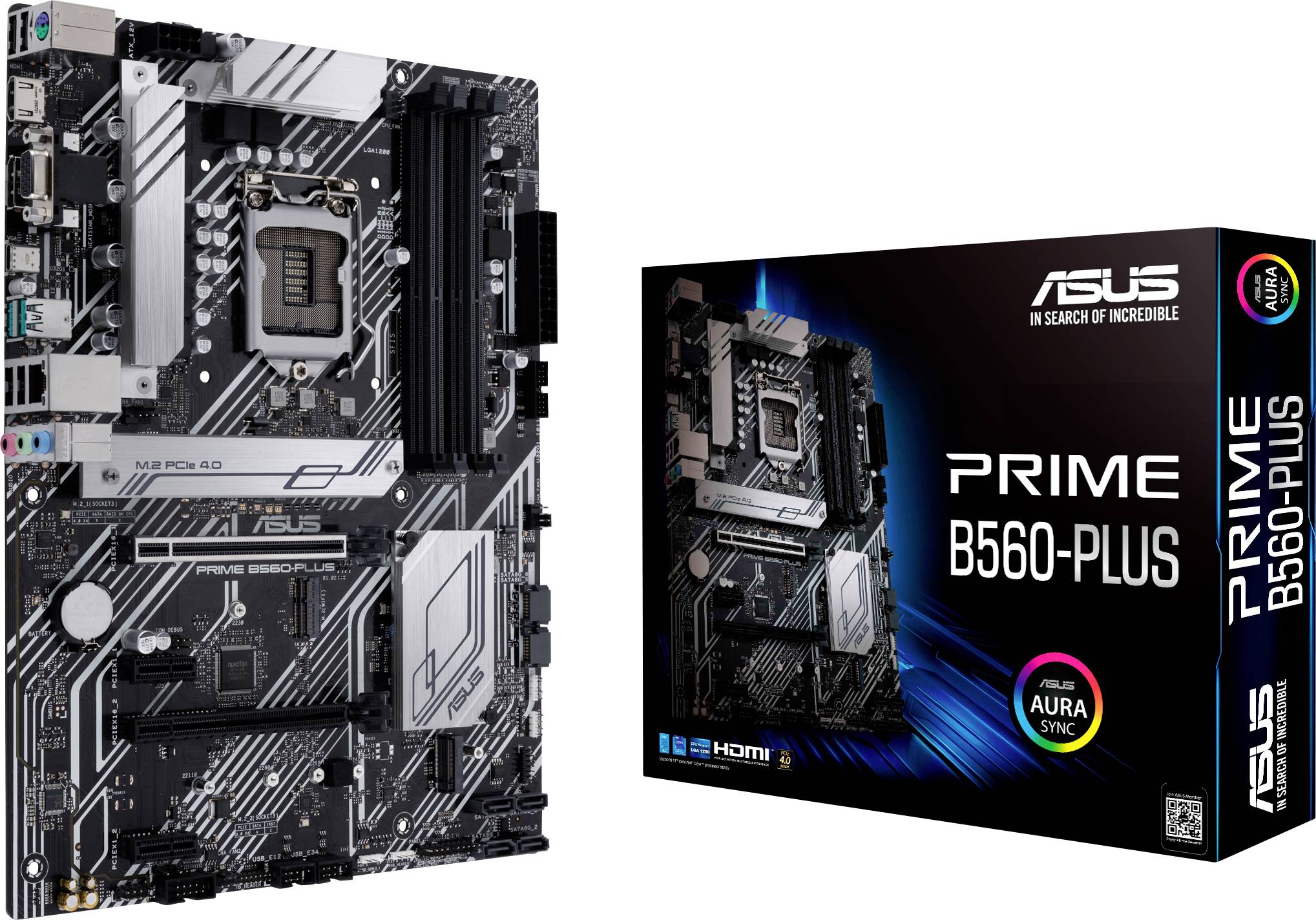 ASUS PRIME B560-PLUS - Motherboard - ATX - LGA1200-Sockel - B560 Chipsatz - USB-C Gen1, USB 3.2 Gen 1, USB 3.2 Gen 2