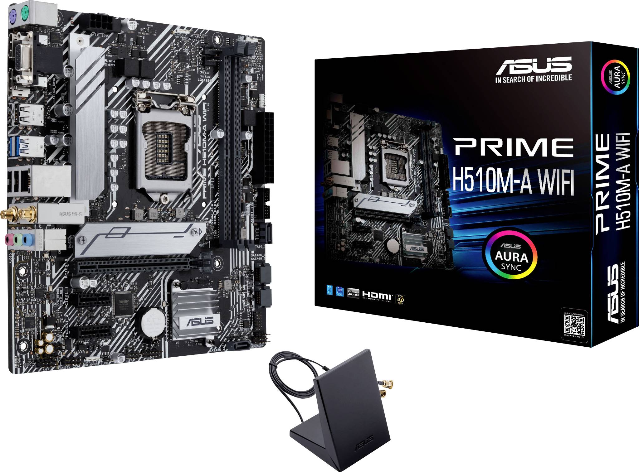 Asus PRIME H510M-A WIFI Mainboard Sockel (PC) Intel® LGA 1200 Formfaktor (Details) Micro-ATX Mainboard-Chipsatz Intel® H510