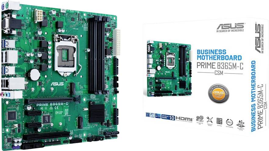 ASUS PRIME B365M-C/CSM LGA1151 B365 Mainboard Intel Sockel 1151 Core i Micro/Mini/Flex-ATX 6 GB Audio Gigabit-LAN