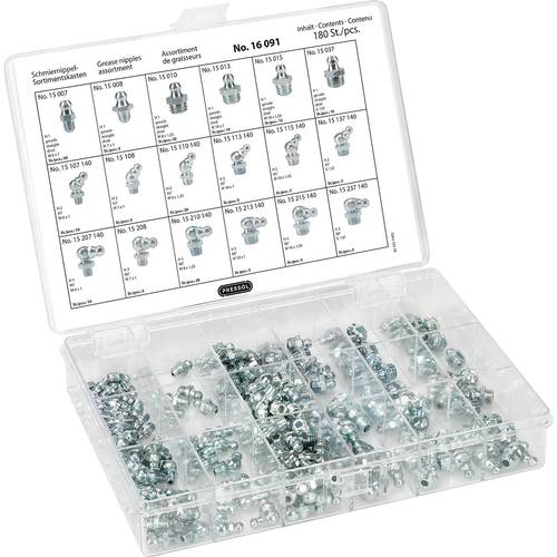 Pressol Schmiernippel-Sortimentskasten 180 Stück 215 mm 1 St.