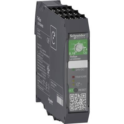 Elektrisches Steuergerät von Schneider Electric mit QR-Code, Status-LEDs und Beschriftung 'TeSys LZ1H2X48D'.