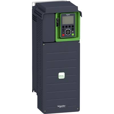 Ein schwarzer Allzweck-Frequenzumrichter von Schneider Electric mit grünem Display und Bedienelementen zur Steuerung von elektrischen Motoren.