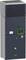 Ein dunkelgrauer elektrischer Schaltschrank mit einem digitalen Display und LED-Anzeigen, für industrielle Steuerungszwecke geeignet.
