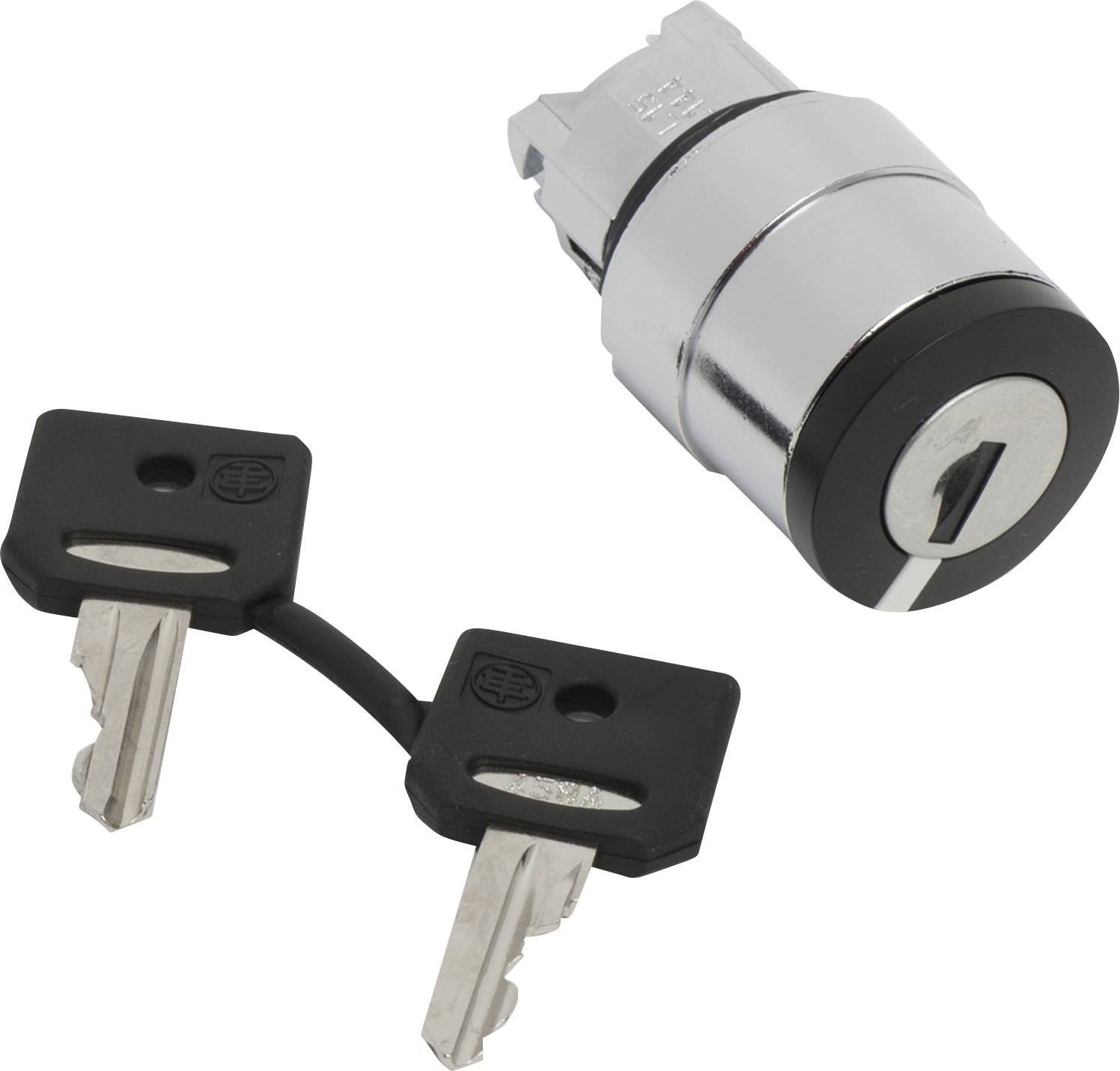 Schneider Electric ZB4BG410 ZB4BG410 Frontelement für Schlüsselschalter (Ø) 22 mm Chrom, Schwarz 1 St.