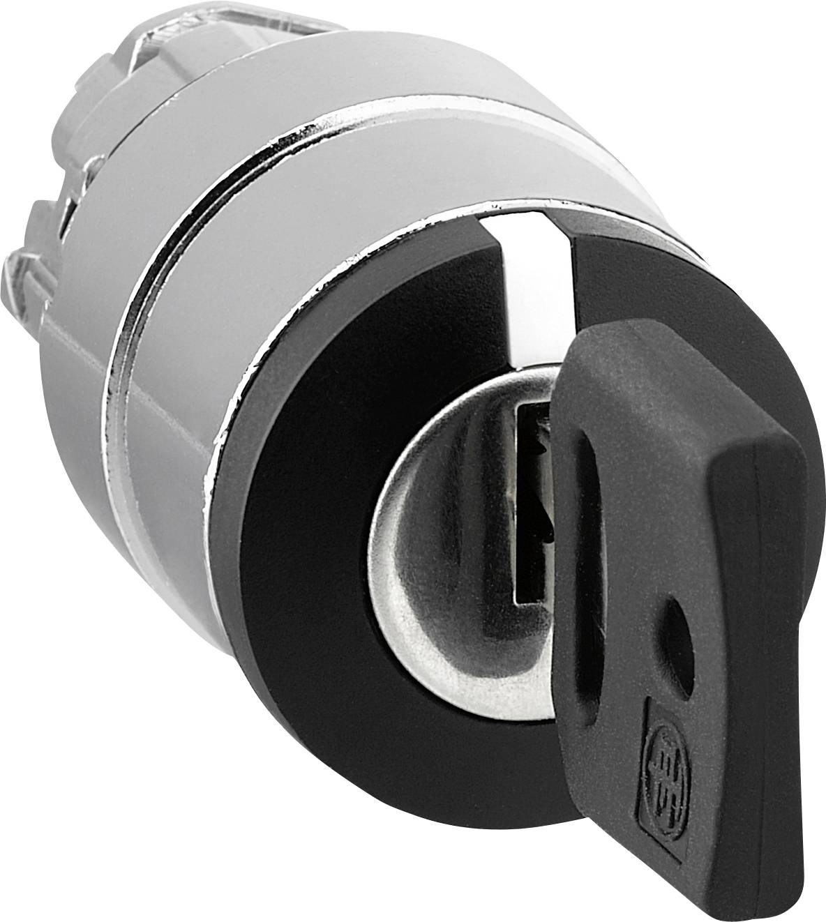 Schneider Electric ZB4BG01 ZB4BG01 Frontelement für Schlüsselschalter rückstellbar (Ø) 22 mm Chrom, Schwarz 1 St.